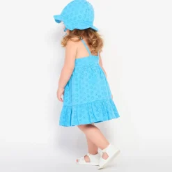 Set van jurk en charlotte in Engels borduursel meisjes