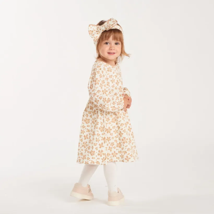 Set van jurk en haarband voor babymeisjes met luipaardprint