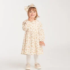 Set van jurk en haarband voor babymeisjes met luipaardprint