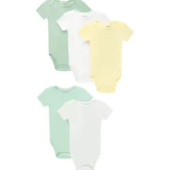 Set van 5 katoenen bodies met korte mouwen voor baby's