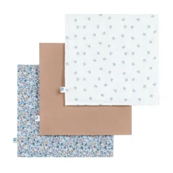 Set van 3 katoenen gaze luiers - Tiny Flowers