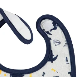 Set van 3 katoenen slabbetjes met dinosaurussen en klittenband