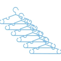 Set van 6 kleerhangers - Blauw