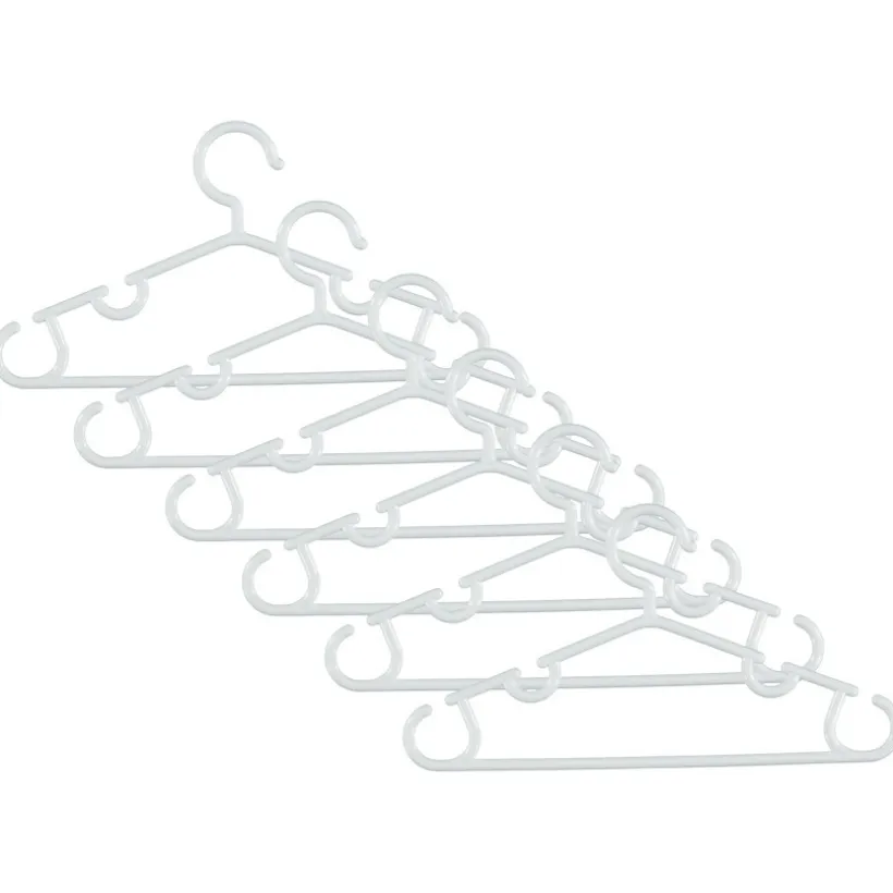 Set van 6 kleerhangers - Wit