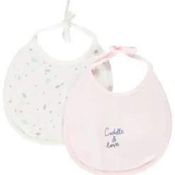 Set van 2 knoopslabbetjes in jersey Little Deer