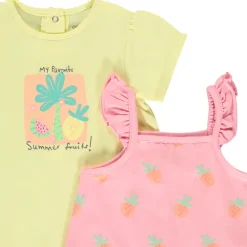 Set van 4 korte jumpsuits met fantasie voor meisjes