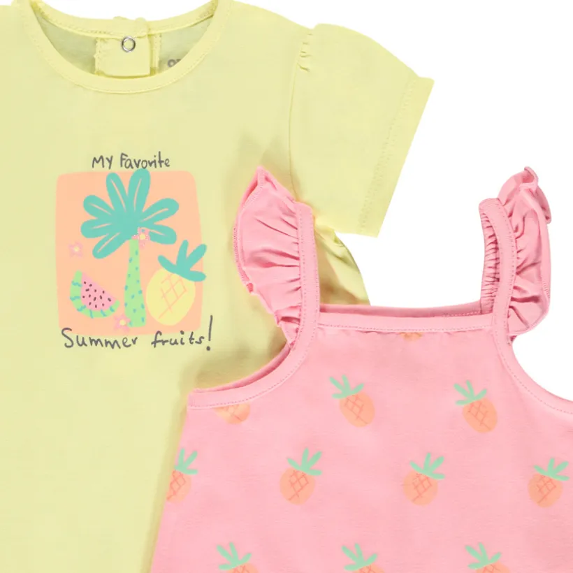 Set van 4 korte jumpsuits met fantasie voor meisjes