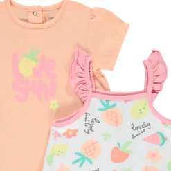 Set van 4 korte jumpsuits met fantasie voor meisjes