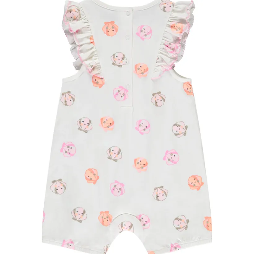 Set van 2 korte jumpsuits met schelpenmotief voor meisjes