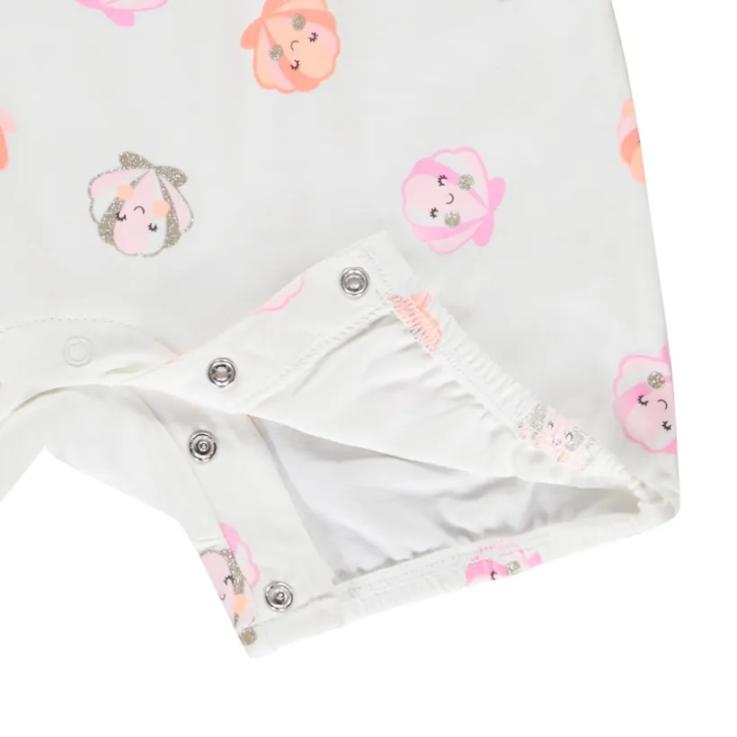 Set van 2 korte jumpsuits met schelpenmotief voor meisjes