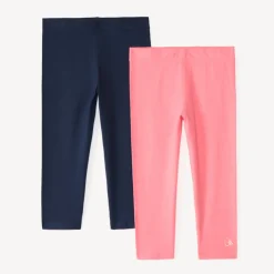 Set van 2 korte leggings met logo-print meisjes