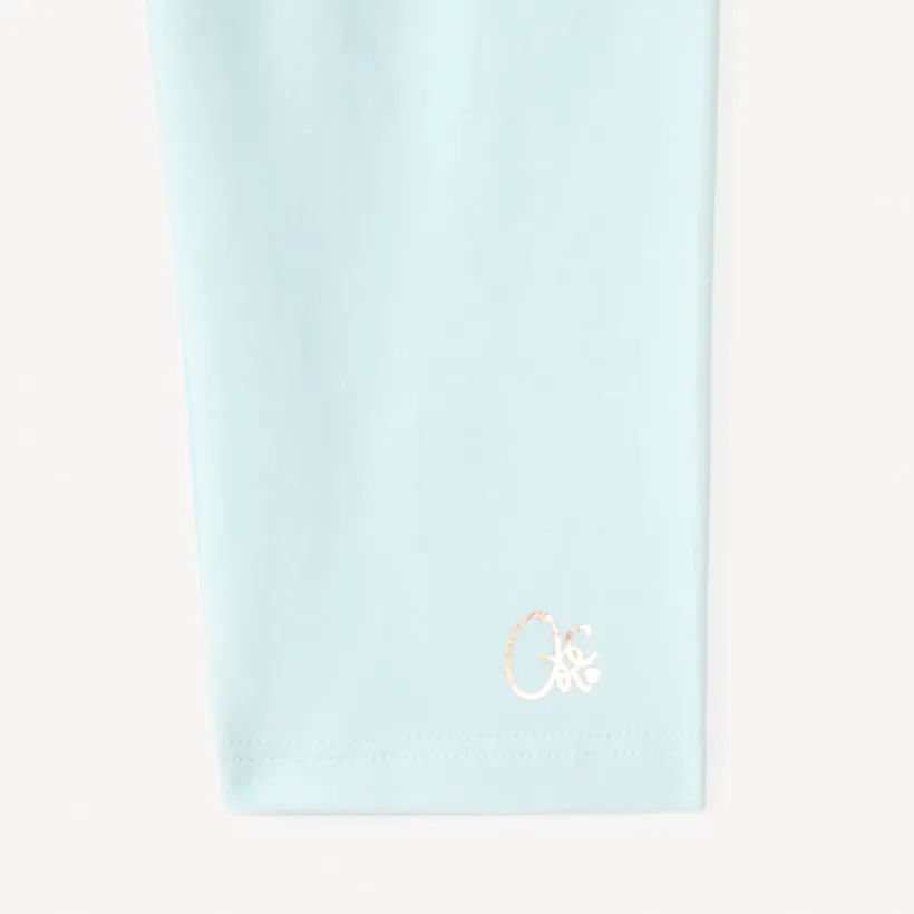 Set van 2 korte leggings met logo-print meisjes