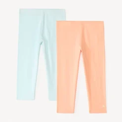 Set van 2 korte leggings met logo-print meisjes