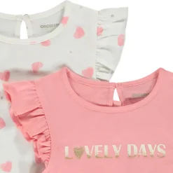 Set van korte mouwen fantasie t-shirts voor baby meisjes