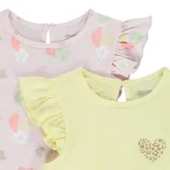 Set van korte mouwen fantasie t-shirts voor baby meisjes