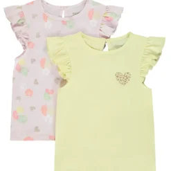 Set van korte mouwen fantasie t-shirts voor baby meisjes