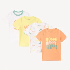 Set van 4 korte mouwen fantasie t-shirts voor jongen.