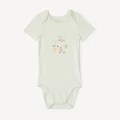 Set van 5 korte mouwen rompertjes met autothema voor baby jongens (verschillende openingen afhankelijk van de leeftijd)