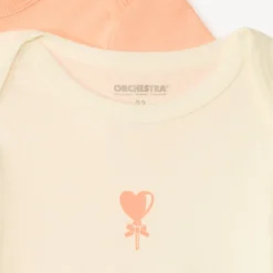 Set van 5 korte mouwen rompertjes met fantasiedruk voor meisjesbaby's