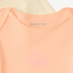 Set van 5 korte mouwen rompertjes met fantasiedruk voor meisjesbaby's