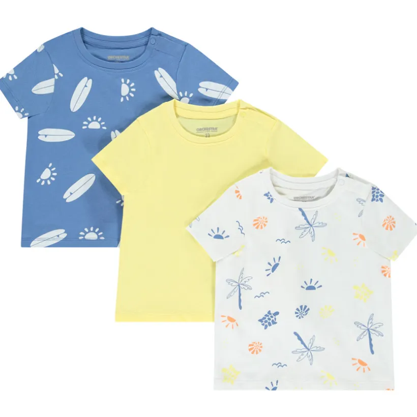 Set van 3 korte mouwen t-shirts met print voor jongen