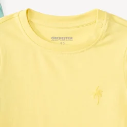 Set van 3 korte mouwen t-shirts met palmboordering voor babyjongens