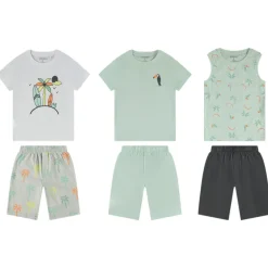 Set van 3 korte pyjama's 2-delig met fantasie voor jongen