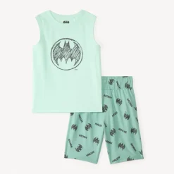 Set van korte pyjama van 2 stukken met een Batman Warner tanktop en korte broek jongens