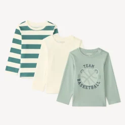 Set van 3 langarm t-shirts voor babyjongens