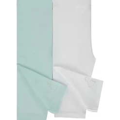 Set van 2 lange effen boxershorts met gouden folieprint voor babymeisjes