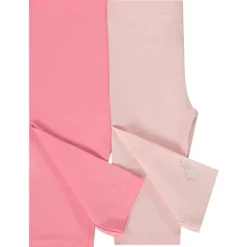 Set van 2 lange effen boxershorts met gouden folieprint voor babymeisjes