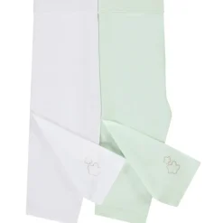 Set van 2 lange effen boxershorts met gouden folieprint voor babymeisjes