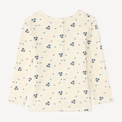 Set van lange gebreide pyjama met bloemenprint meisjes
