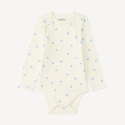 Set van 5 lange mouw bodies voor meisjes in pointelle met verschillende afwerkingen afhankelijk van de leeftijd.