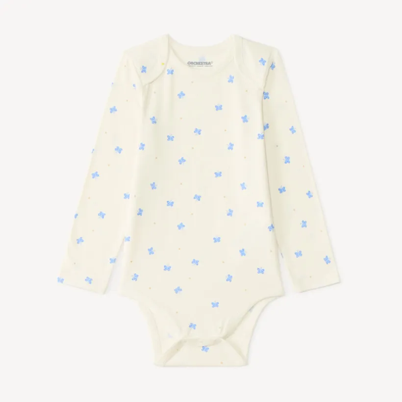 Set van 5 lange mouw bodies voor meisjes in pointelle met verschillende afwerkingen afhankelijk van de leeftijd.
