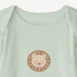 Set van 7 lange mouwen babyjongens rompers met leeuwenmotief
