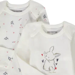 Set van 5 lange mouwen jersey rompertjes voor baby meisje