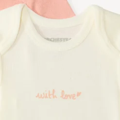 Set van 5 lange mouwen rompertjes voor babymeisjes met natuurmotief