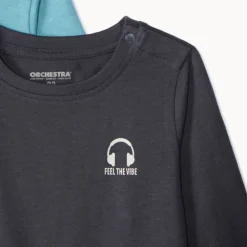 Set van 3 lange mouwen T-shirts met print voor babyjongens