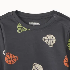 Set van 2 lange mouwen t-shirts met fantasieprint voor babyjongens