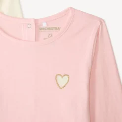 Set van 5 lange mouwen t-shirts voor meisjes met fantasiedruk.