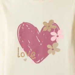 Set van 5 lange mouwen t-shirts voor meisjes met fantasiedruk.