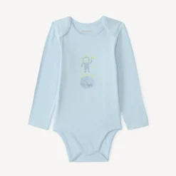 Set van 5 lange mouw rompers voor jongen met robotmotief (Verschillende afwerkingen afhankelijk van de leeftijd)