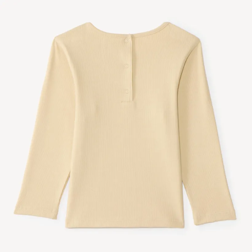 Set van 3 lange mouw t-shirts voor babymeisjes, effen en bedrukt