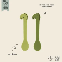 Set van 2 lepels in silicone Mr Dino