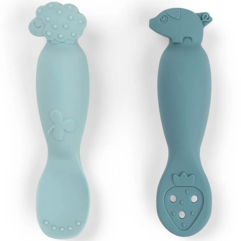 Set van 2 lepels voor leren Tiny Farm Blauw