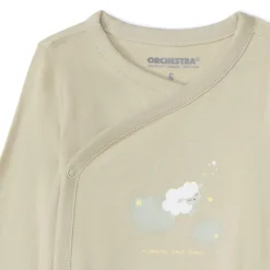 Set van 7 longsleeve bodies voor baby met verschillende sluitingen volgens leeftijd
