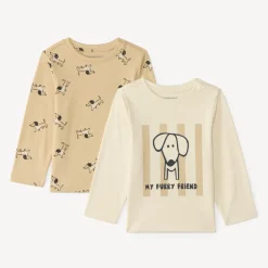 Set van 2 longsleeve t-shirts voor jongens met fantasieprint
