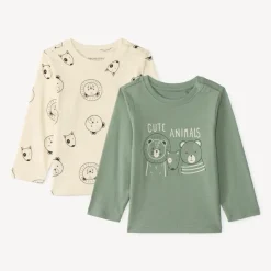 Set van 2 longsleeve t-shirts voor jongens met fantasieprint