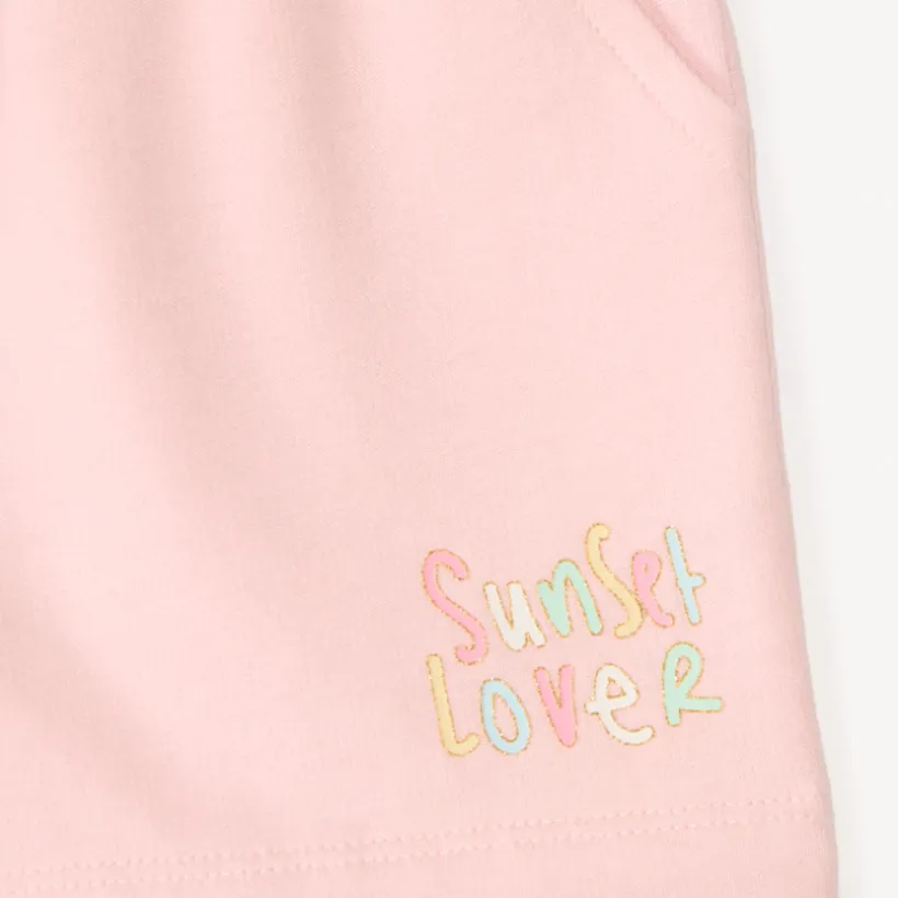 Set van 4 meisjesfleece shorts met een printed design